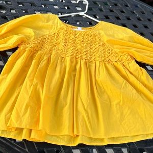 Merlette Mai Tai Cotton Blouse size M Yellow